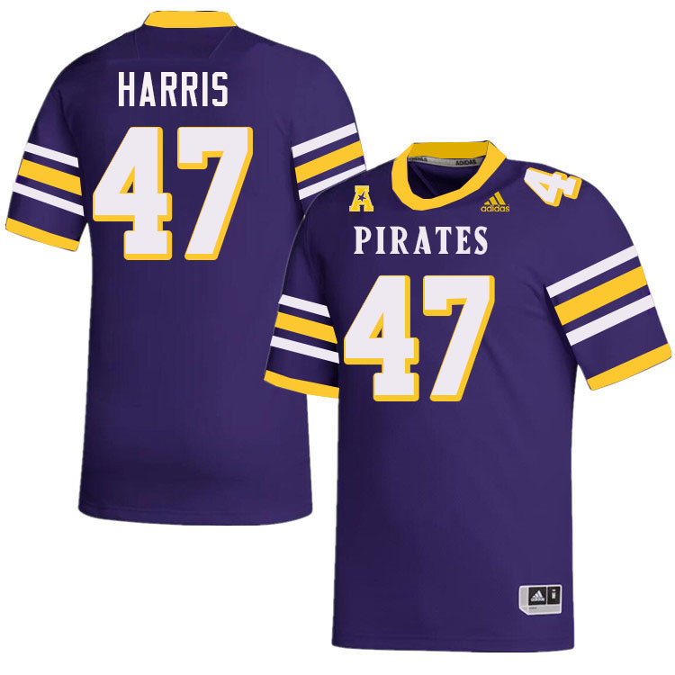 Rahjai Harris ECU Jersey,East Carolina Pirates #47 Rahjai Harris Jersey Youth College-Purple 2024